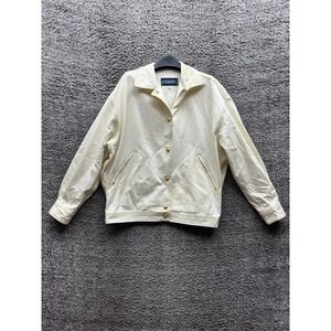 Vintage 90's Iceberg Donald Duck Embroidered Denim Jacket White Mens Size M